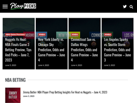 'playpicks.com' screenshot