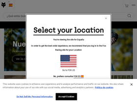 'foxracing.es' screenshot