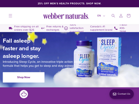 'webbernaturals.com' screenshot