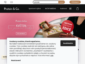 'proteinaco.cz' screenshot