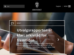 'arkivverket.no' screenshot