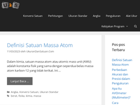 'ukurandansatuan.com' screenshot
