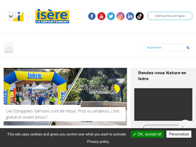 'isere.fr' screenshot