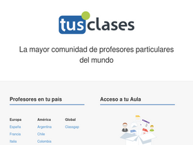 'tusclases.com' screenshot