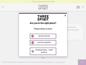 'threespiritdrinks.com' screenshot