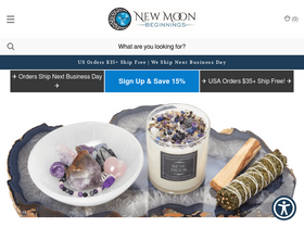 'newmoonbeginnings.com' screenshot