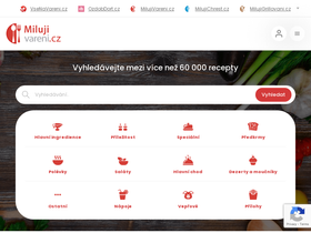 'milujivareni.cz' screenshot