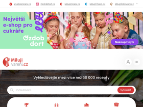 'milujivareni.cz' screenshot