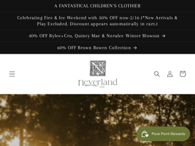 neverlandandco.com homepage screenshot
