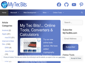'mytecbits.com' screenshot