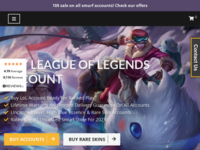 'unrankedsmurfs.com' screenshot