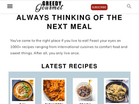 'greedygourmet.com' screenshot