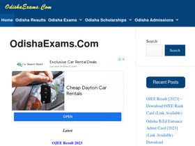 'odishaexams.com' screenshot