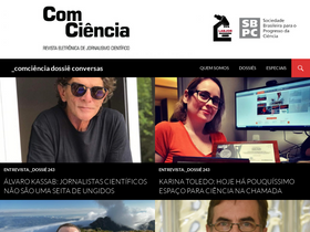 'comciencia.br' screenshot