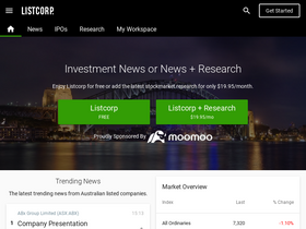 'listcorp.com' screenshot