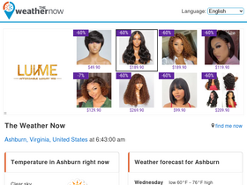 'theweathernow.net' screenshot