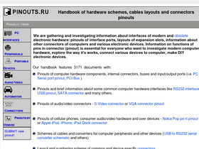 'pinouts.ru' screenshot