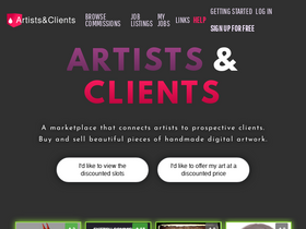 'artistsnclients.com' screenshot