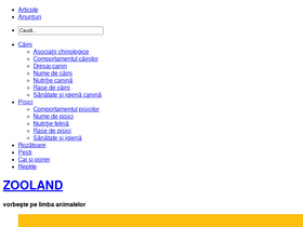 'zooland.ro' screenshot
