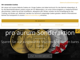 'proaurum.de' screenshot