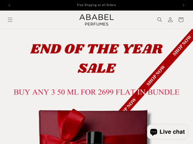 ABABEL PERFUMES website screenshot