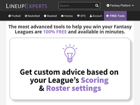 'lineupexperts.com' screenshot