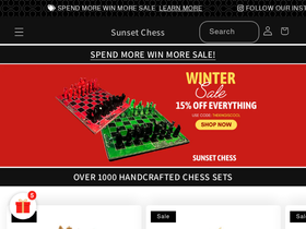 sunsetchess.com homepage screenshot