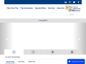 'nileair.com' screenshot