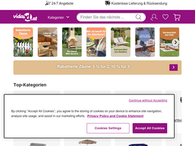 'vidaxl.at' screenshot