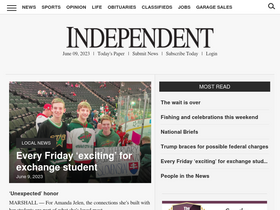 'marshallindependent.com' screenshot