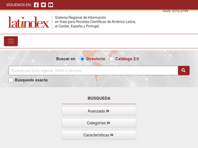 'latindex.org' screenshot