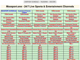'maxsport.one' screenshot