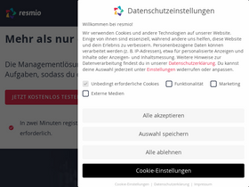'resmio.com' screenshot
