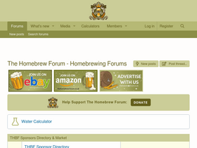 'thehomebrewforum.co.uk' screenshot