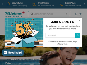 kjleisure.com homepage screenshot