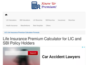'liccalculatorpremium.com' screenshot
