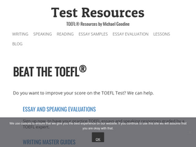 'toeflresources.com' screenshot