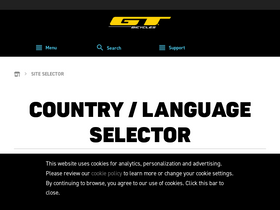 'gtbicycles.com' screenshot