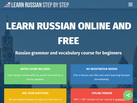 'learnrussianstepbystep.com' screenshot