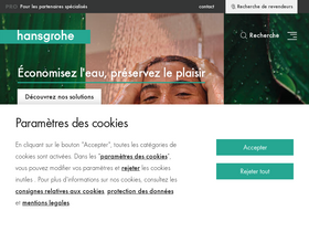 'hansgrohe.fr' screenshot