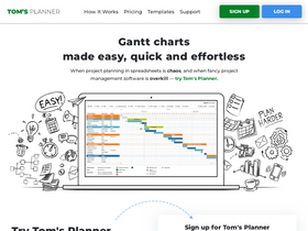 'tomsplanner.com' screenshot