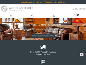 'woodlandcreekfurniture.com' screenshot