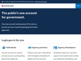 'login.gov' screenshot