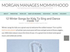 'morganmanagesmommyhood.com' screenshot