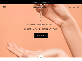 Feedmebeauty homepage screenshot
