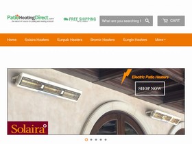 patioheatingdirect.com homepage screenshot