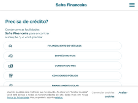 'safrafinanceira.com.br' screenshot