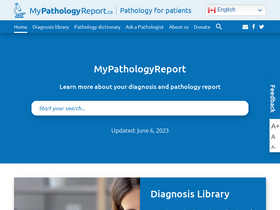 'mypathologyreport.ca' screenshot