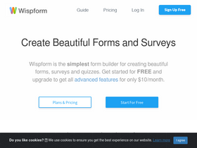 'wispform.com' screenshot