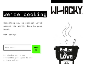 whackyfood.com homepage screenshot